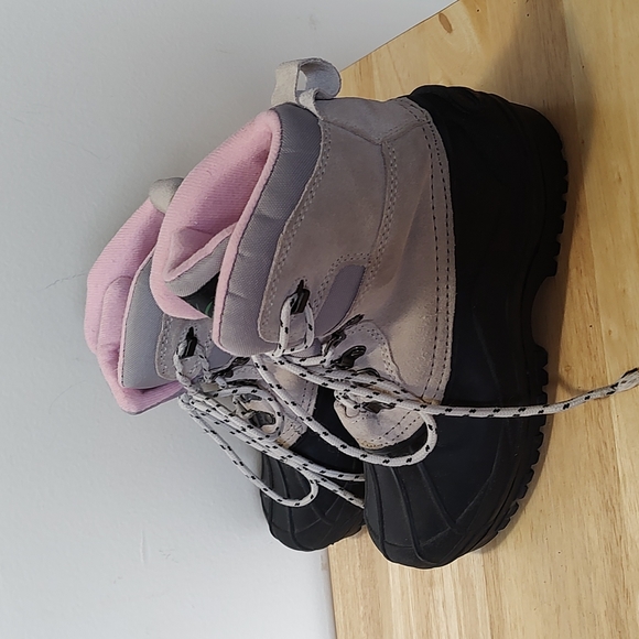 Winter Boots Itasca Thinsulate Womens Size 7 Pink and Gray Laces - Picture 7 of 8